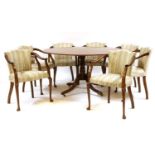 A mahogany dining room suite,