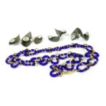 A Seguso Murano glass chain link necklace,