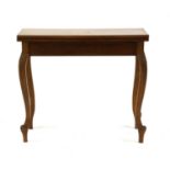A Scottish mahogany George III foldover table,