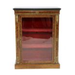 A Victorian Amboyna and inlaid pier cabinet,