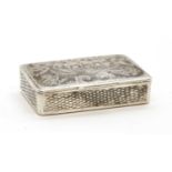 A Russian silver snuff box,