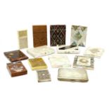A collection of Victorian and later card cases,