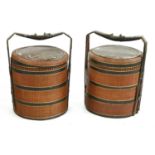 A pair of Chinese wedding baskets,