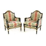 A pair of matching fauteuil,