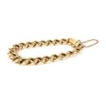 A hollow curb link bracelet,