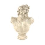 After the original, a plaster bust of Laocoon,