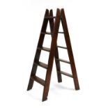 A folding ladder,