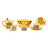 A Clarice Cliff for Wilkinson part tea set,