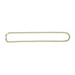 A 9ct gold hollow curb link chain,