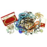 A large quantity of costume jewellery