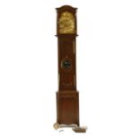 A brass arch dial longcase clock,