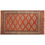 A woollen Bokhara rug,