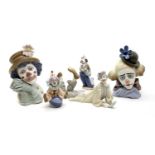 A collection of Lladro figures,