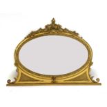 A Victorian gilt framed overmantle mirror,