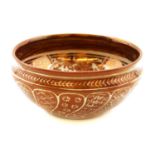 A Cantagalli pottery red lustre bowl,