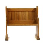 A pine two seater pew,