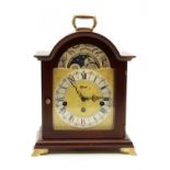 A German moonphase chiming mahogany cased mantle clock