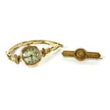 A Victorian Etruscan revival style bar brooch,