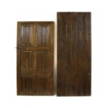 Two oak doors,