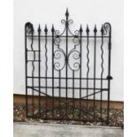 A cast iron garden gate,