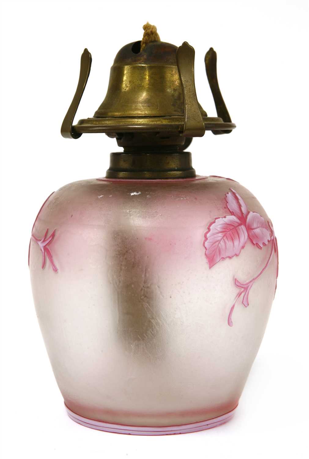 A Thomas Webb & Sons cameo glass oil lamp, - Image 2 of 2