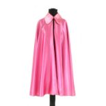 A pink silk cape purportedly having belonged to Sir Rod Stewart,