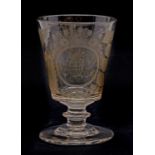 A late Georgian glass rummer,