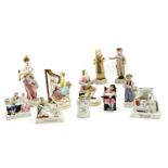 Victorian china fairings and Dresden figurines