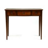 An inlaid mahogany writing desk,