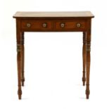 A Regency inlaid mahogany side table,