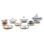 A 19th century miniature part dinner service,