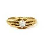 An 18ct gold single stone diamond ring,