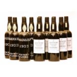 Leacock's, 1933 Malmsey Vintage Madeira, Malvazia, bottled in 1986, twelve bottles