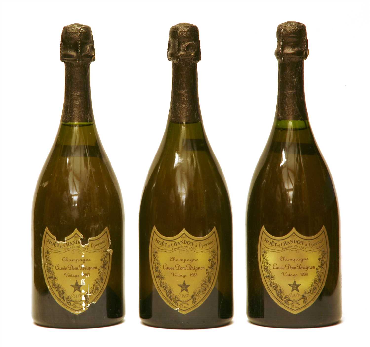 Moët & Chandon, Dom Pérignon, 1983, three bottles