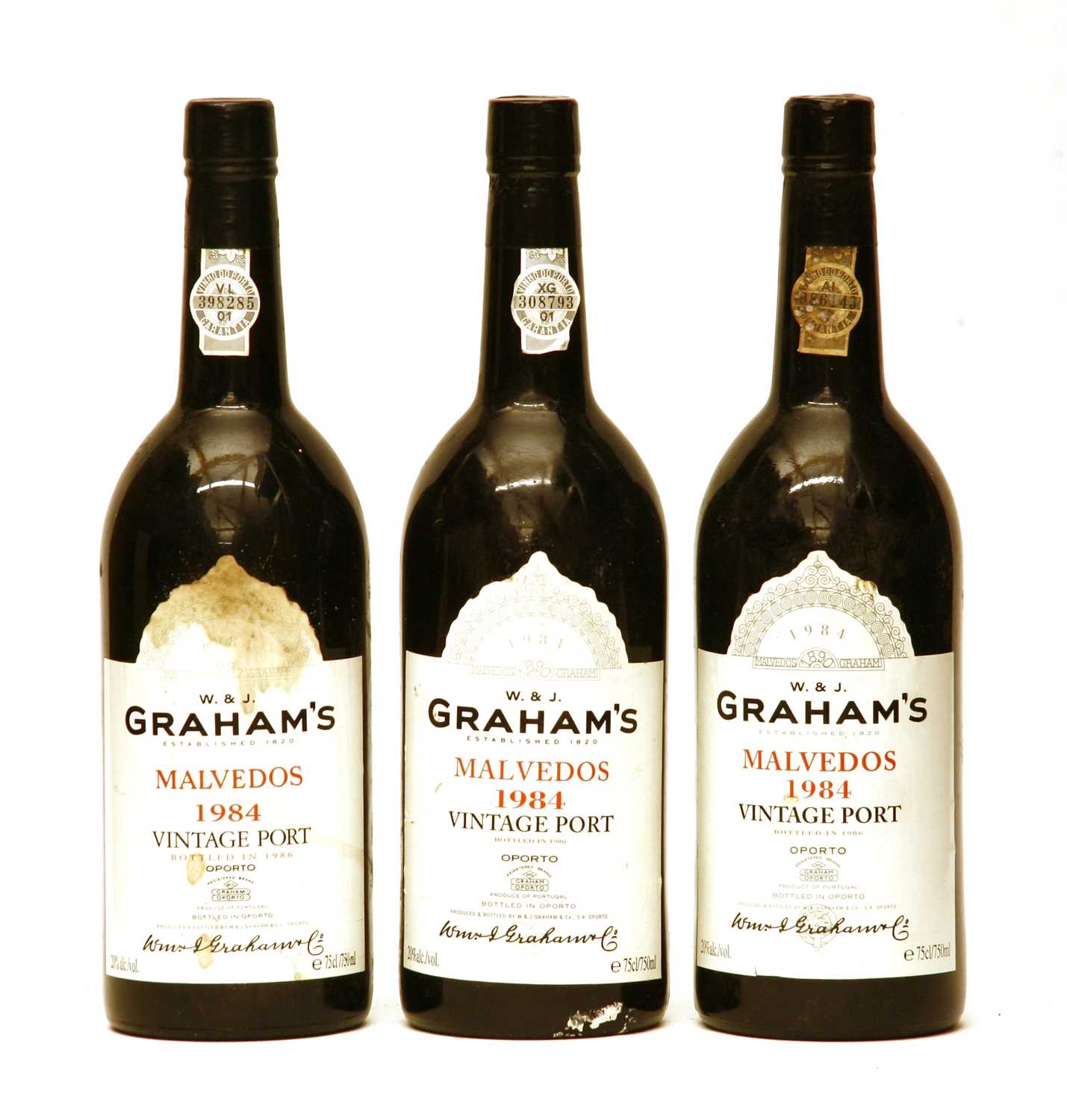 Graham's, Malvedos, 1984, three bottles
