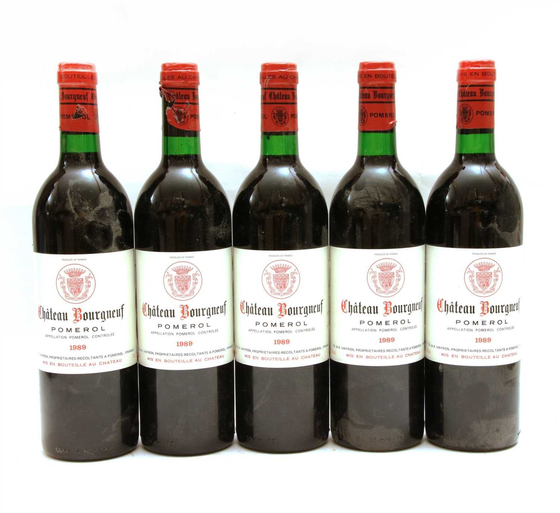 Château Bourgneuf, Pomerol, 1989, five bottles