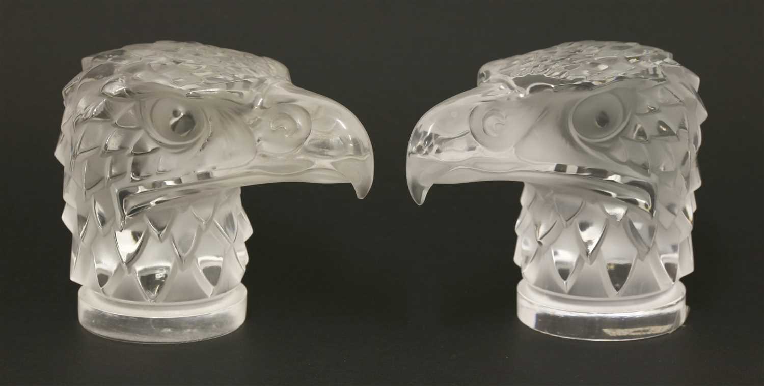 Two Lalique 'Tete d'Aigle' car mascots,