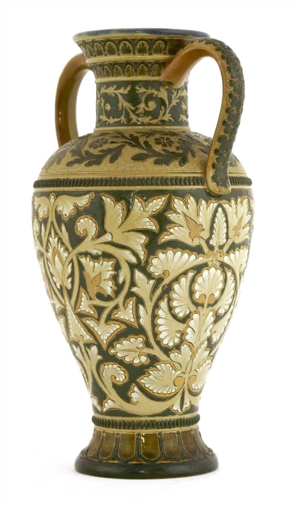 A Doulton Lambeth stoneware twin-handled vase, - Image 3 of 3
