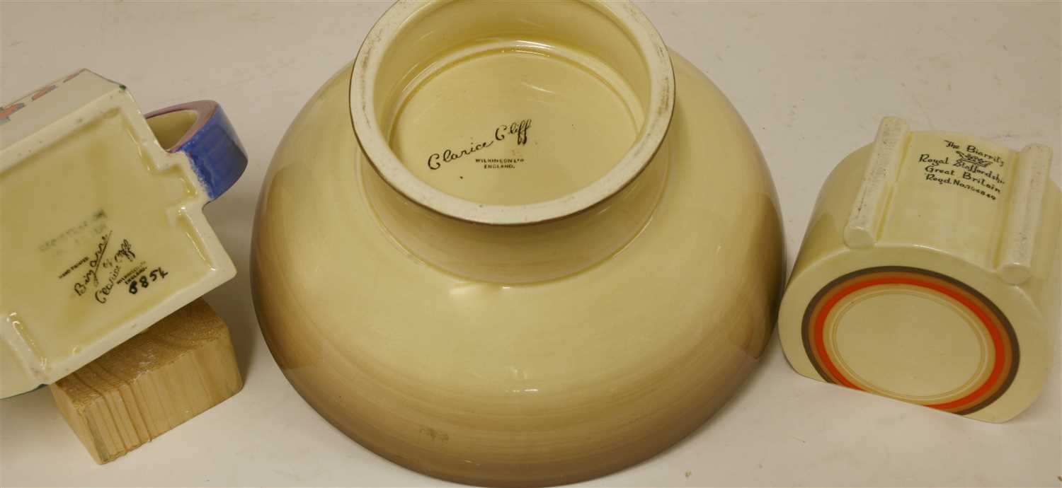 A Clarice Cliff 'Brookfields' bowl, - Image 2 of 2