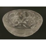 A Lalique 'Pinsons' moulded glass bowl,