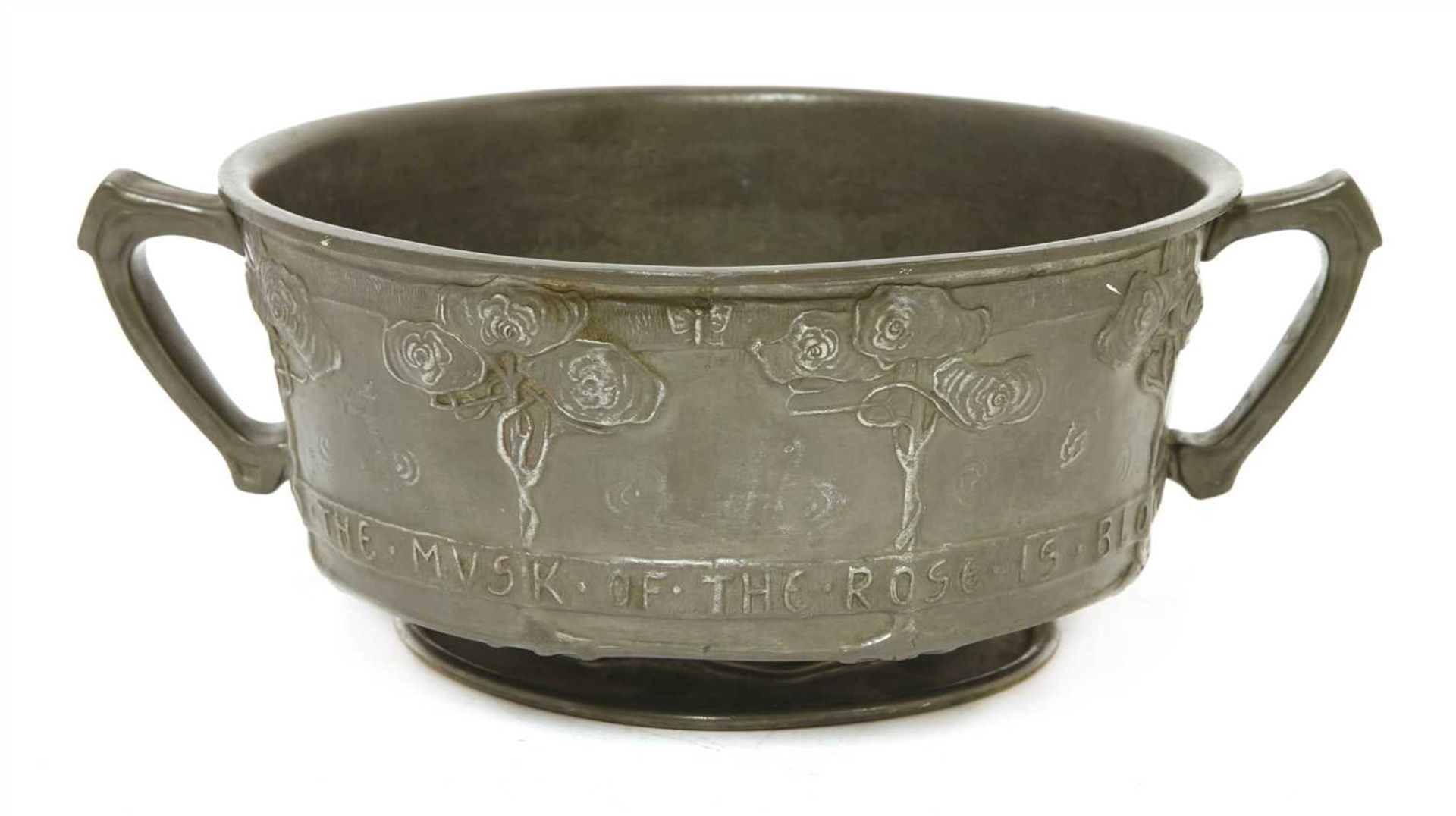 A Tudric pewter twin-handled bowl, - Image 2 of 2