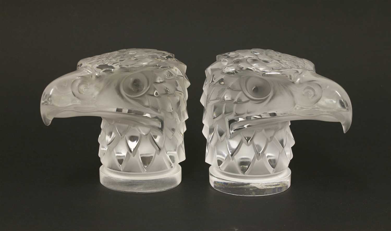 Two Lalique 'Tete d'Aigle' car mascots, - Image 2 of 3