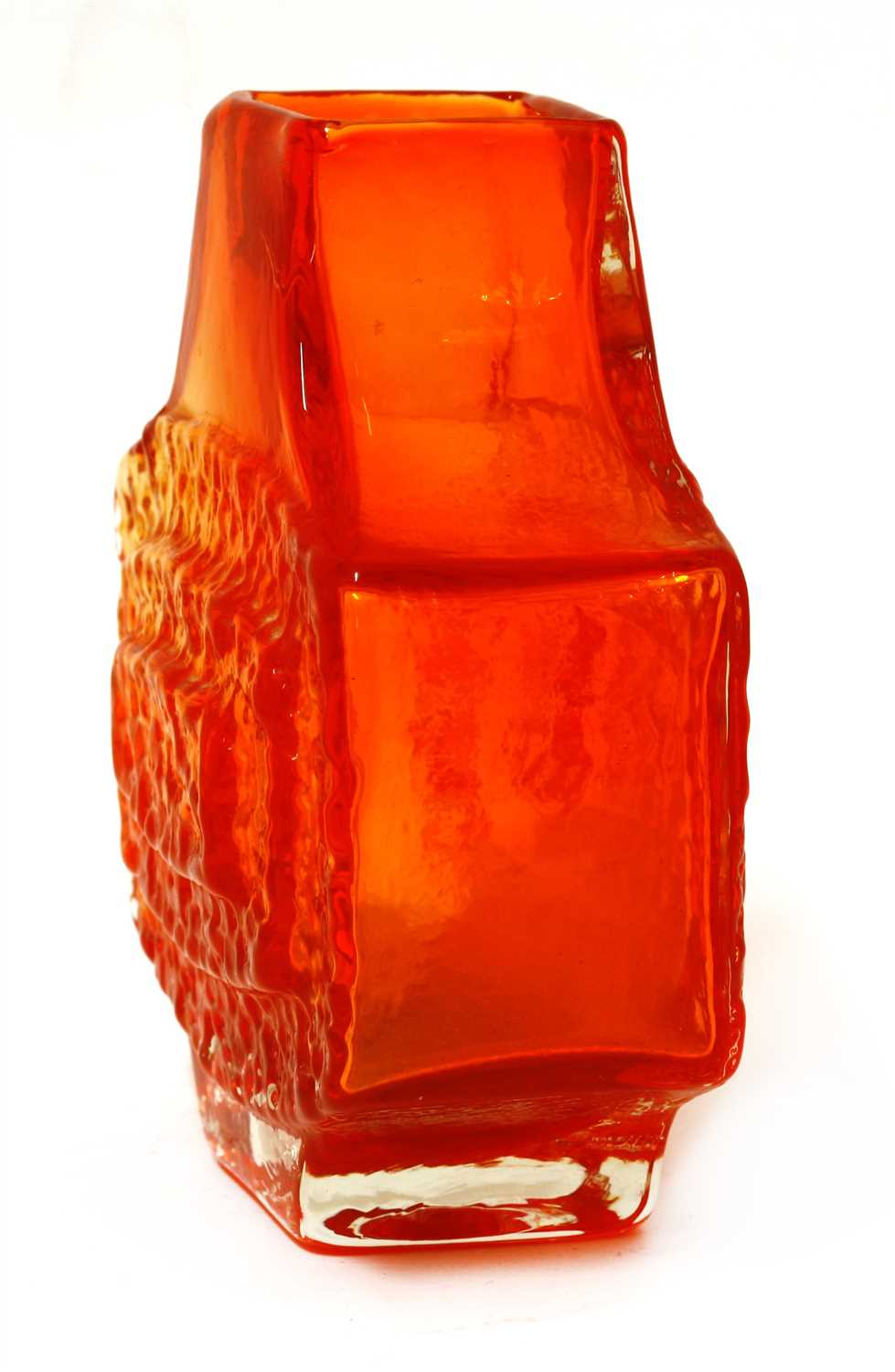 A Whitefriars' orange glass 'TV' vase, - Image 2 of 2