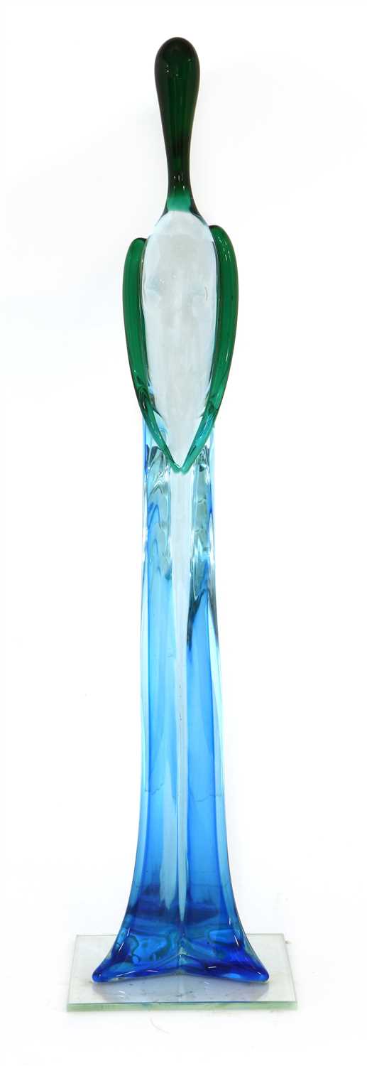 An Italian contemporary clear blue and green glass figure, - Image 2 of 2