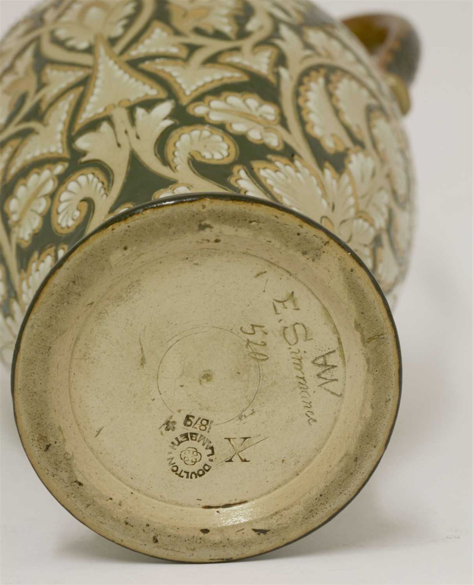 A Doulton Lambeth stoneware twin-handled vase, - Image 2 of 3