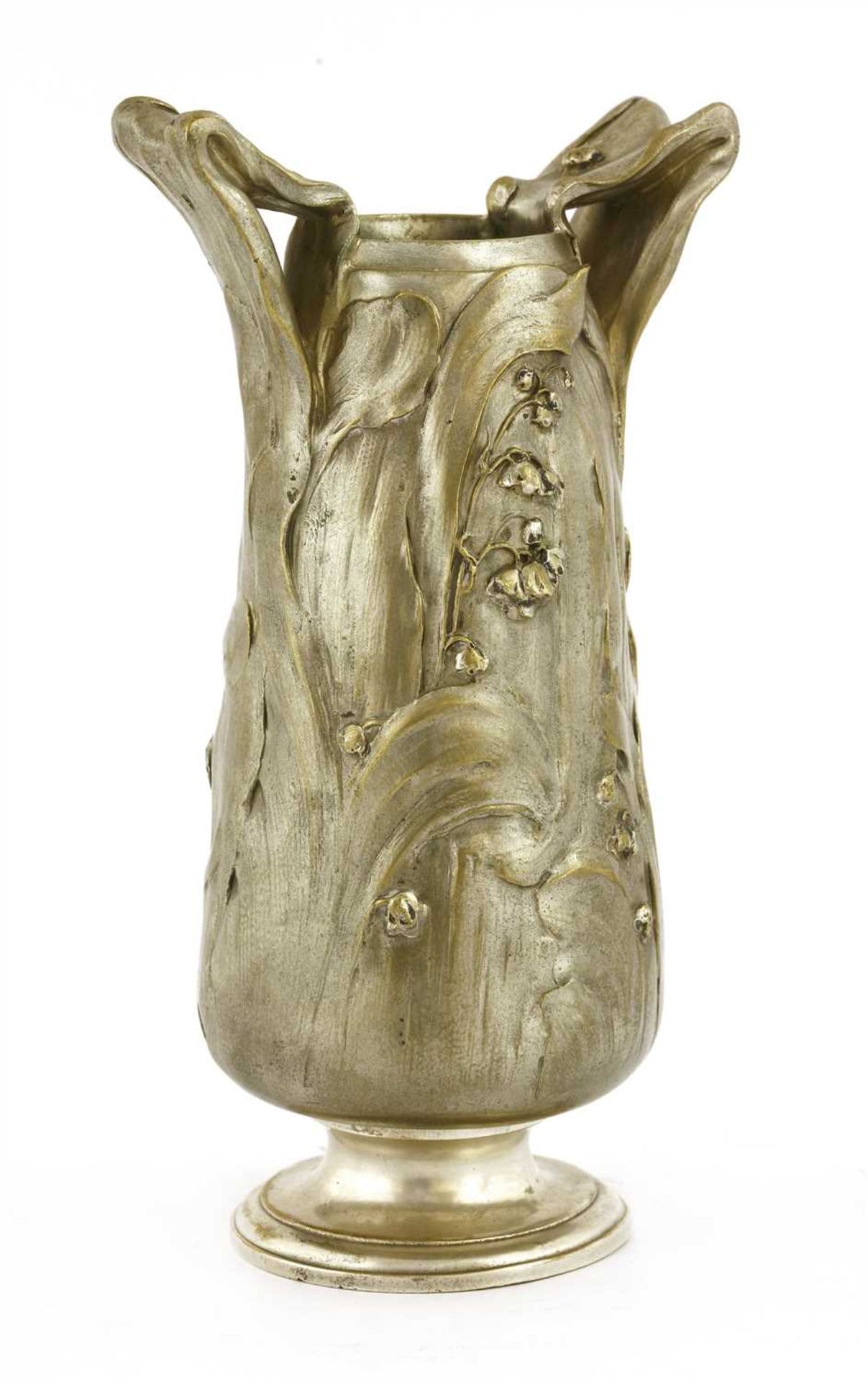 An Art Nouveau silvered bronze vase, - Image 2 of 2