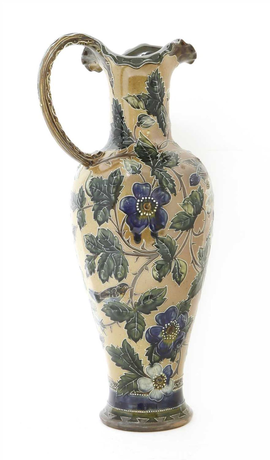 A large Doulton Lambeth 'Art Union of London' stoneware ewer,