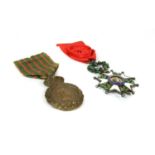 A French Legion of Honour enamel medal,