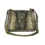 A crocodile handbag,