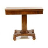 A Victorian mahogany card table,